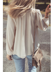 Bluza s puf rukavima i cvjetnim dezenom