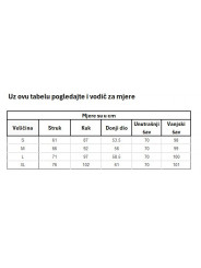 Elegantne kožne tajice s ukrštenim udubljenim strukom