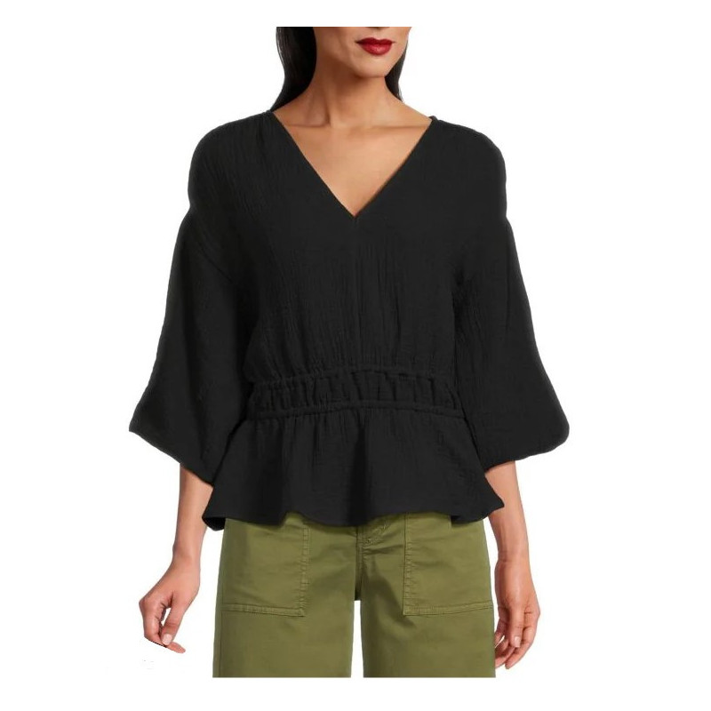 JOE' S JEANS - Bluza  s volanom i V izrezom